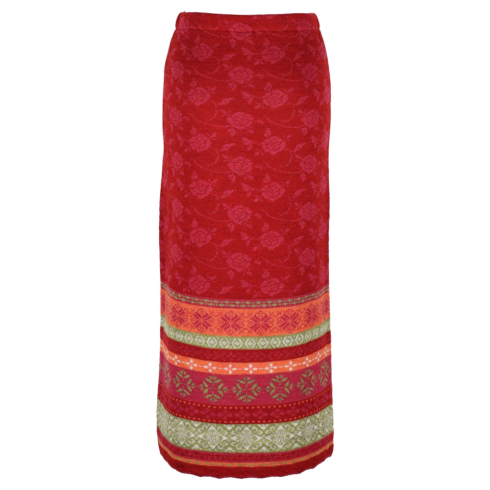 Strickrock lang Hedda mohnrot|himbeer