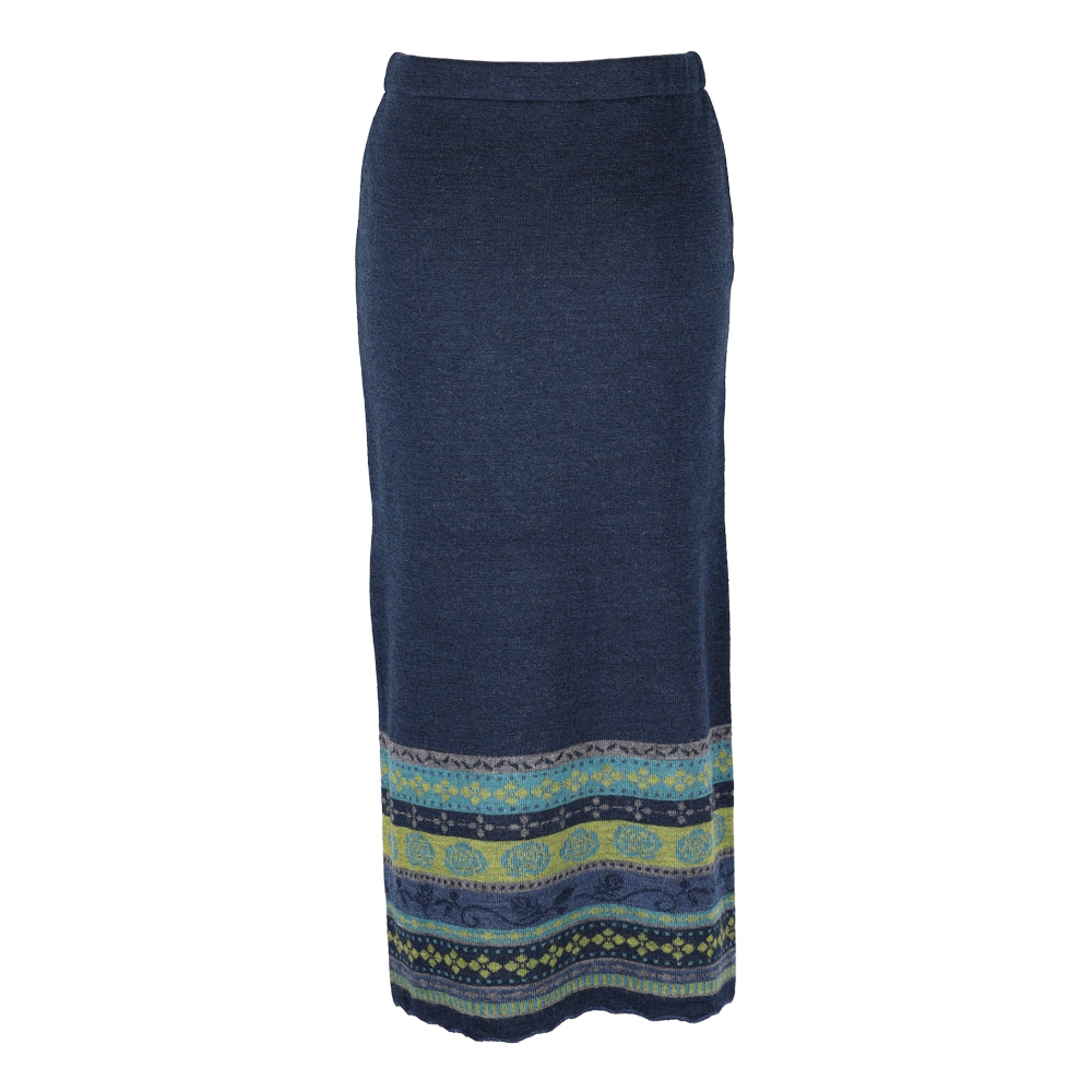Strickrock lang Rosalia nachtblau|jeans