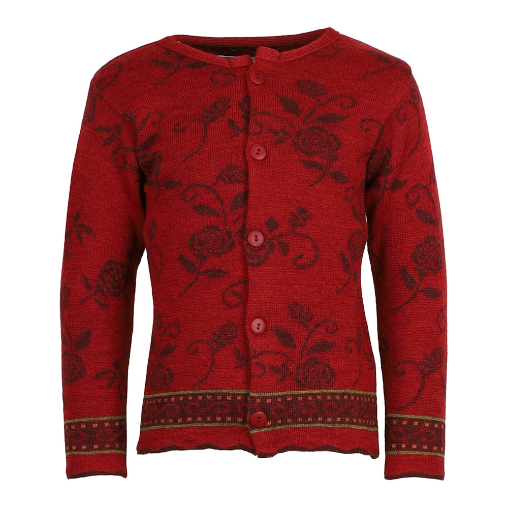 Jacke Bille Kinder mohnrot/burgunder
