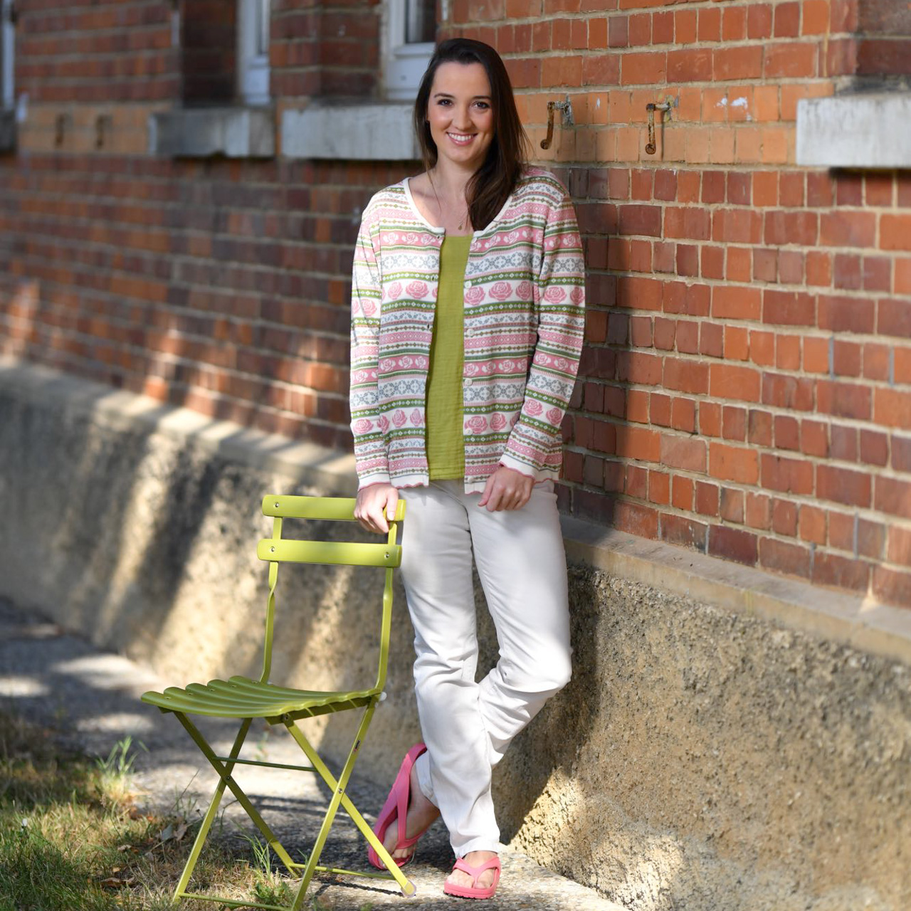 Strickjacke Solei natur|altrosa