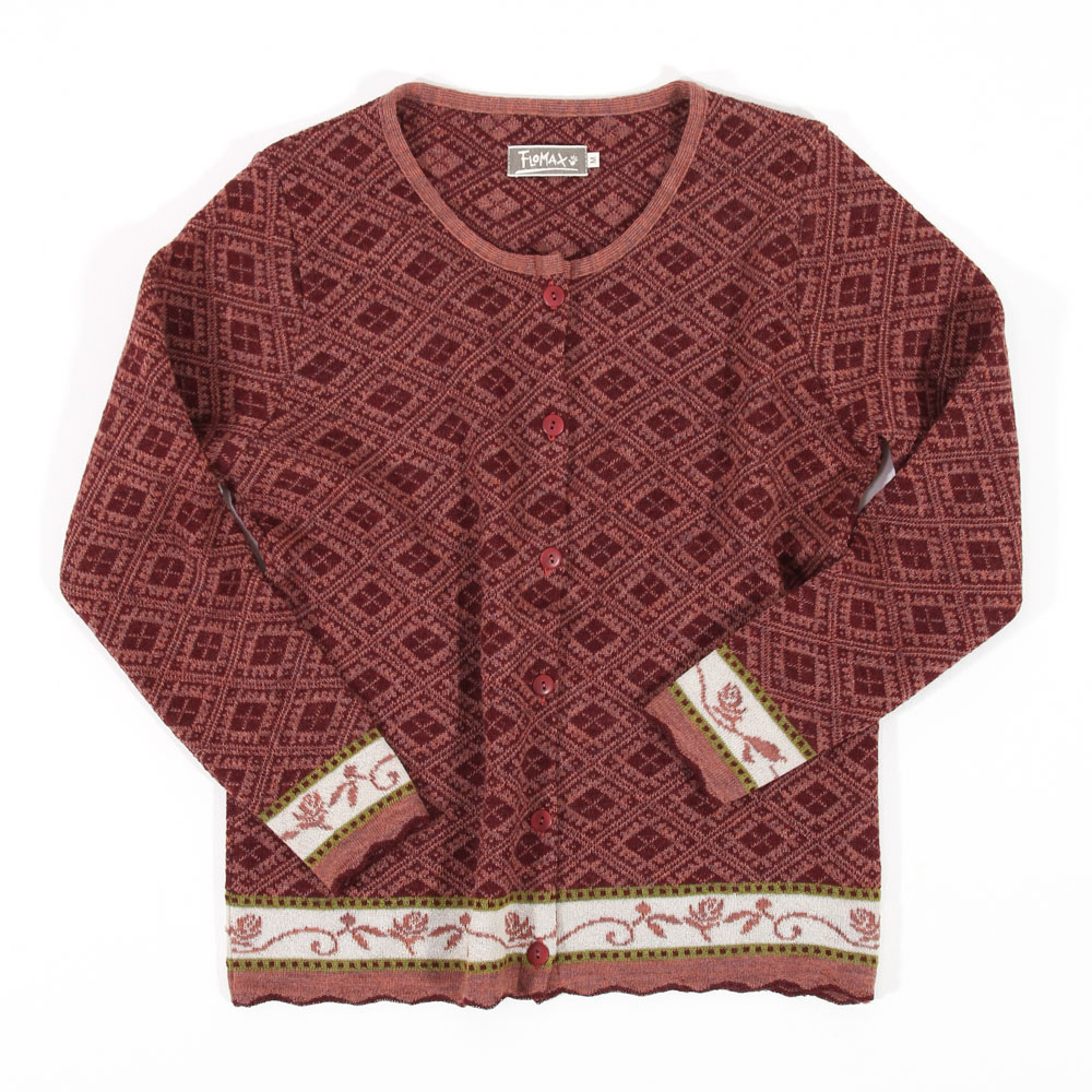 Strickjacke Mina rosenholz|burgunder