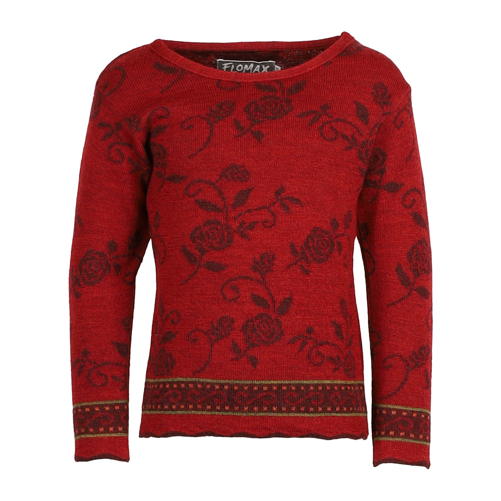 Pullover Bille Kinder mohnrot/burgunder