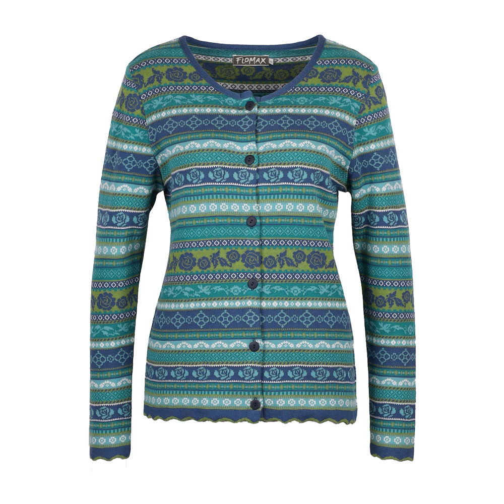 Strickjacke Malou jeans|bunt