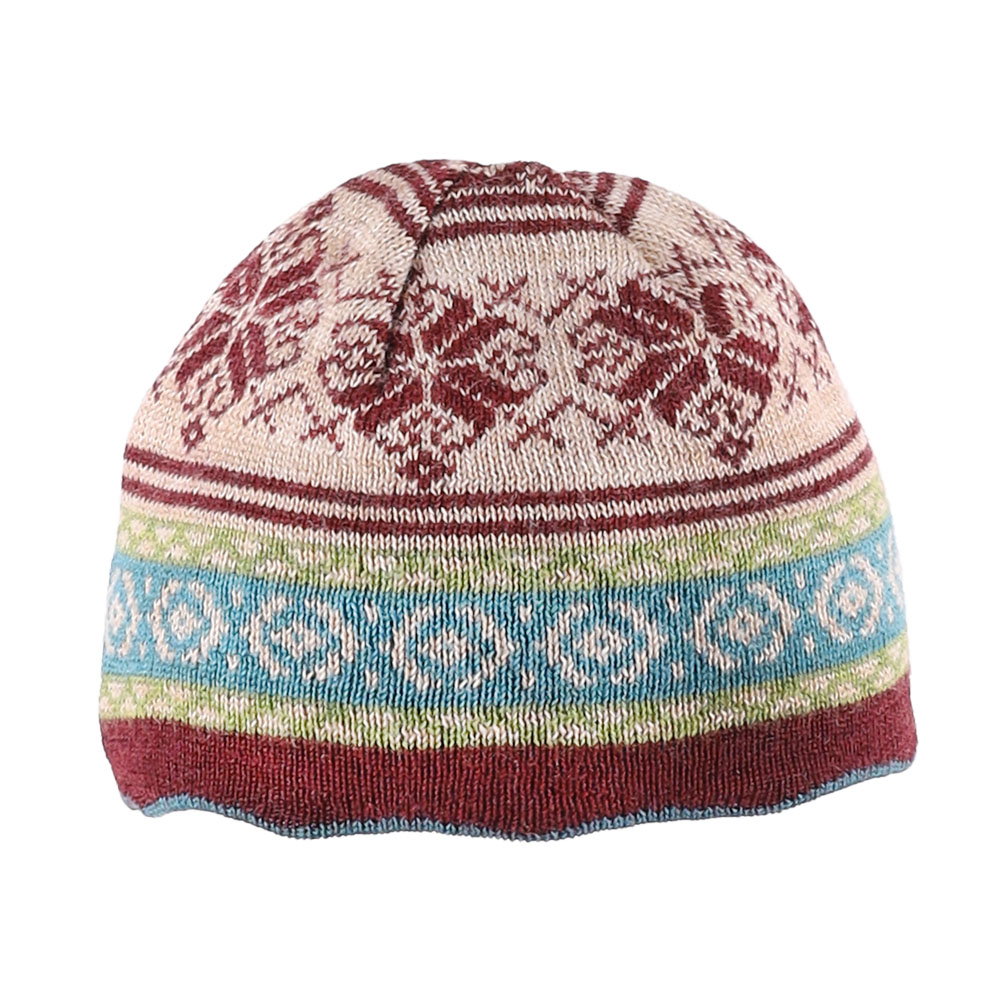 Mütze Rikka burgunder|camel