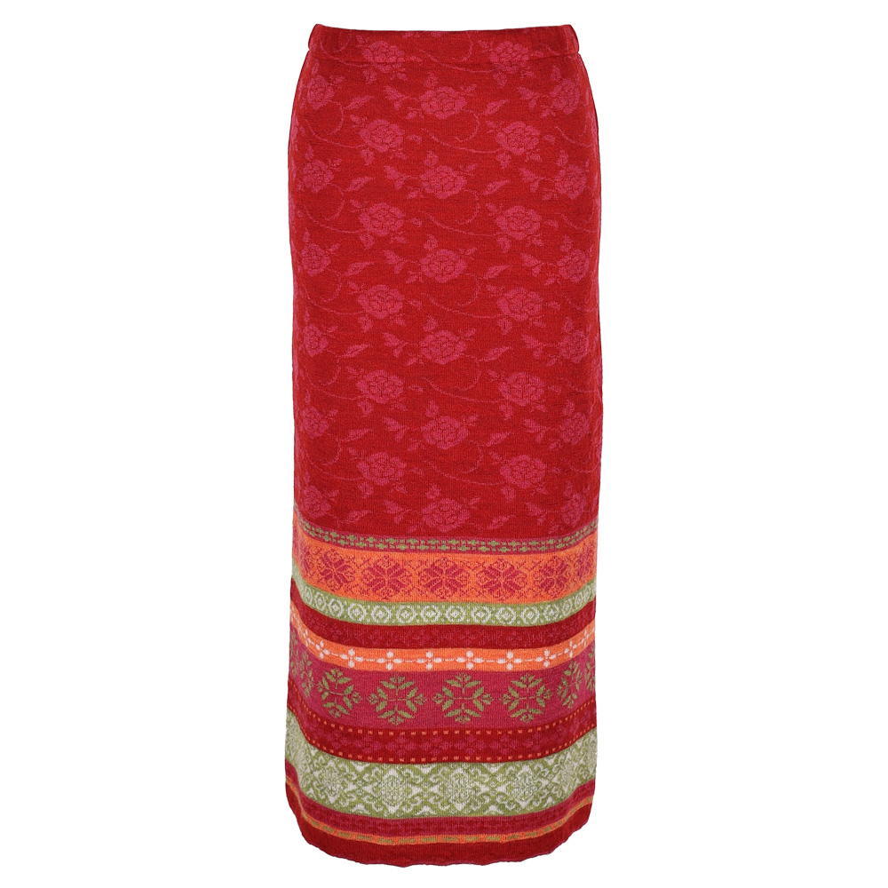 Strickrock lang Hedda mohnrot|himbeer