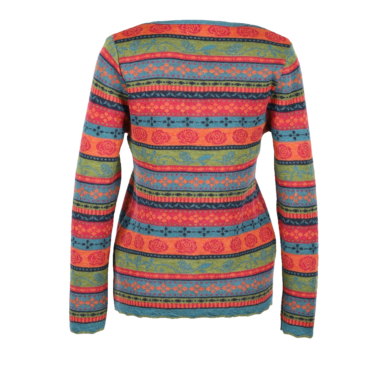 Strickjacke Rosalia türkis|bunt