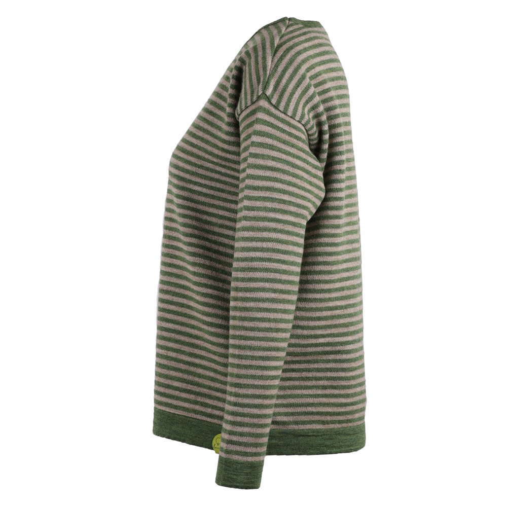 OS Pullover Ringel IL locwool | thymian/birke 