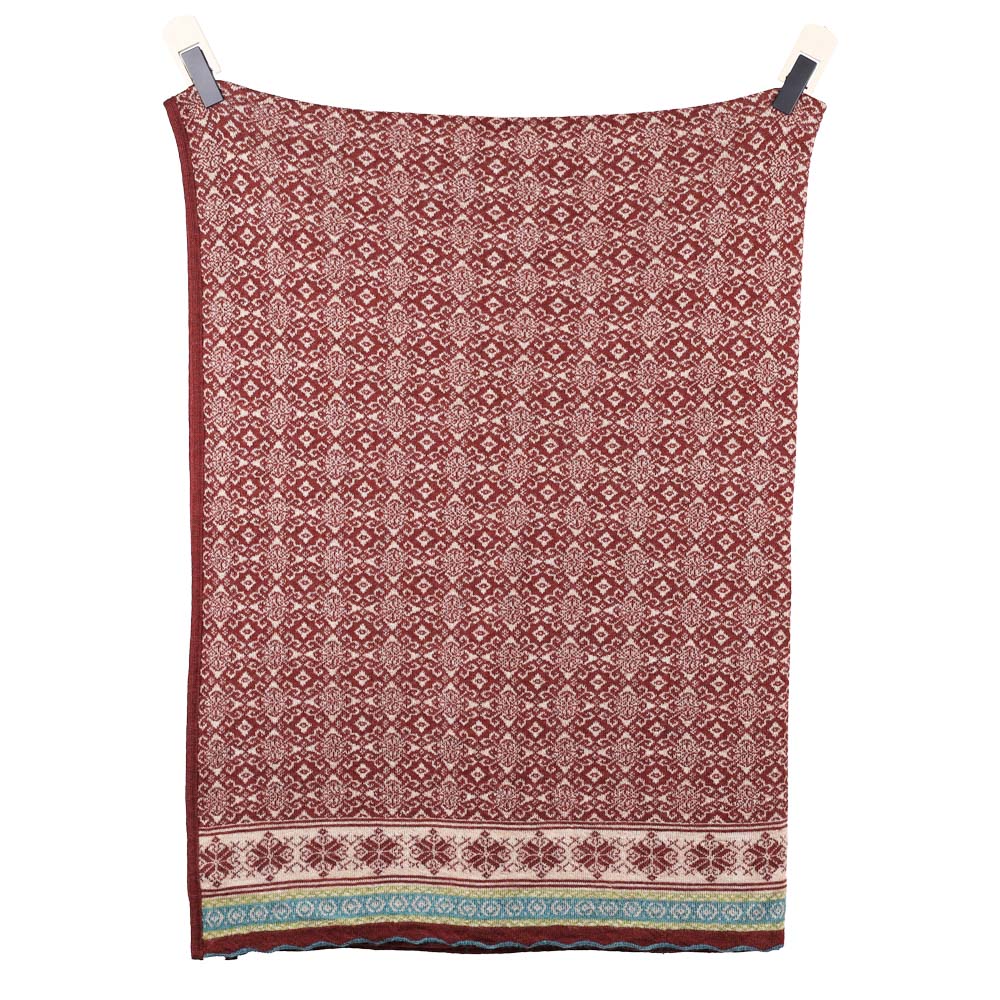 Decke Rikka burgunder|camel