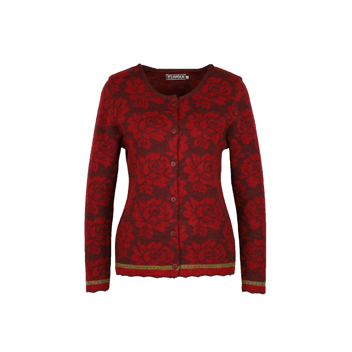 Strickjacke Mary burgunder|mohnrot