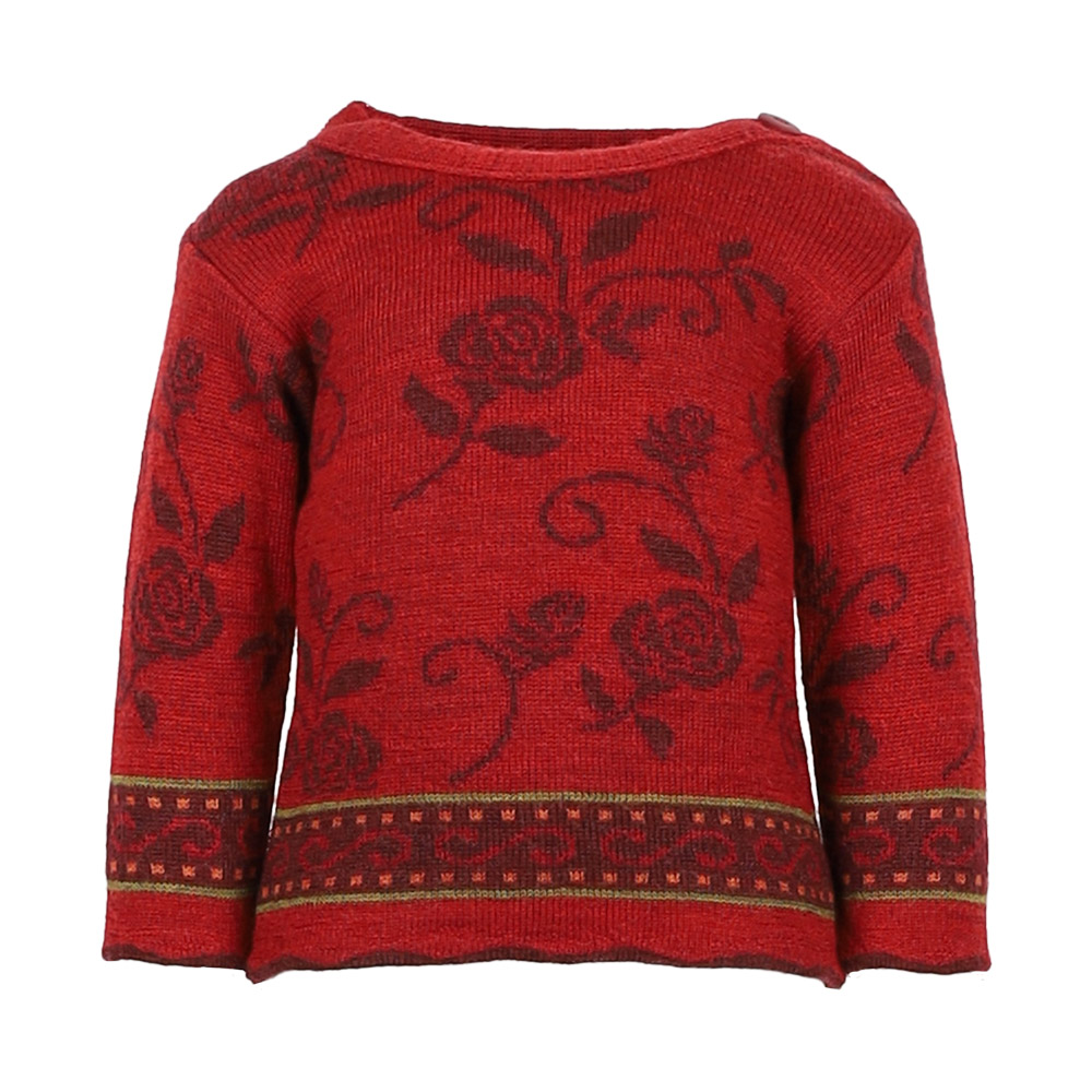 PullI Bille Baby mohnrot/burgunder