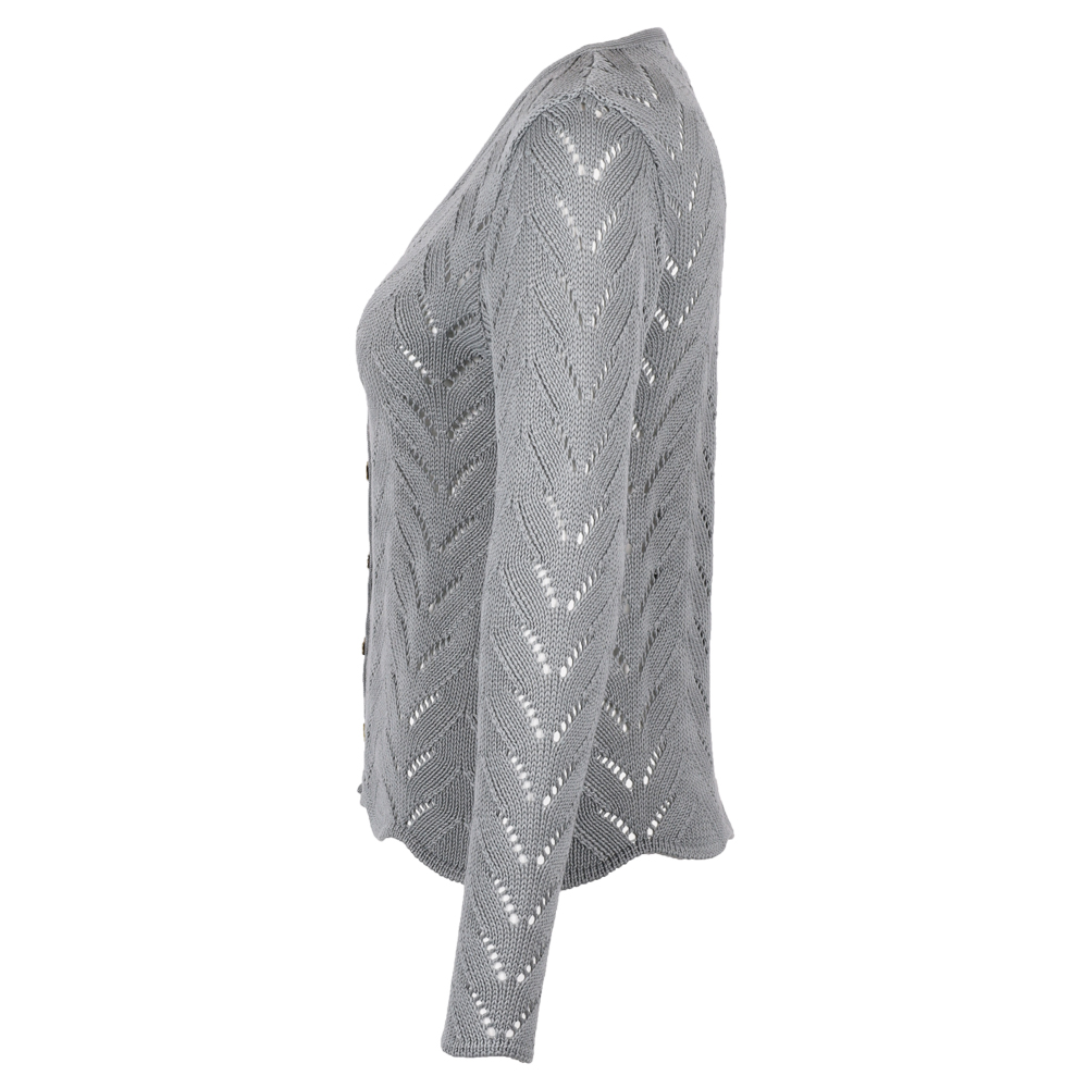 Strickjacke Fine | kiesel