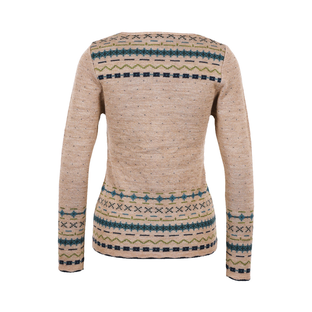 Strickjacke Liv camel|türkis