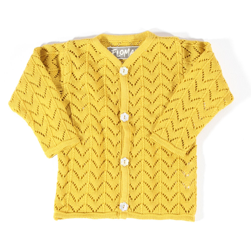 Ajour Strickjacke Baby | messing