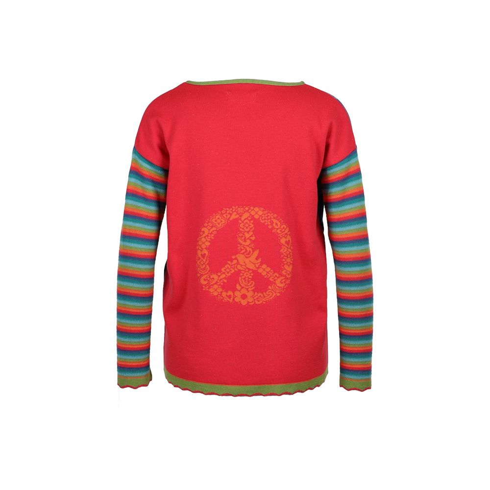 OS Strickjacke Peace | bunt