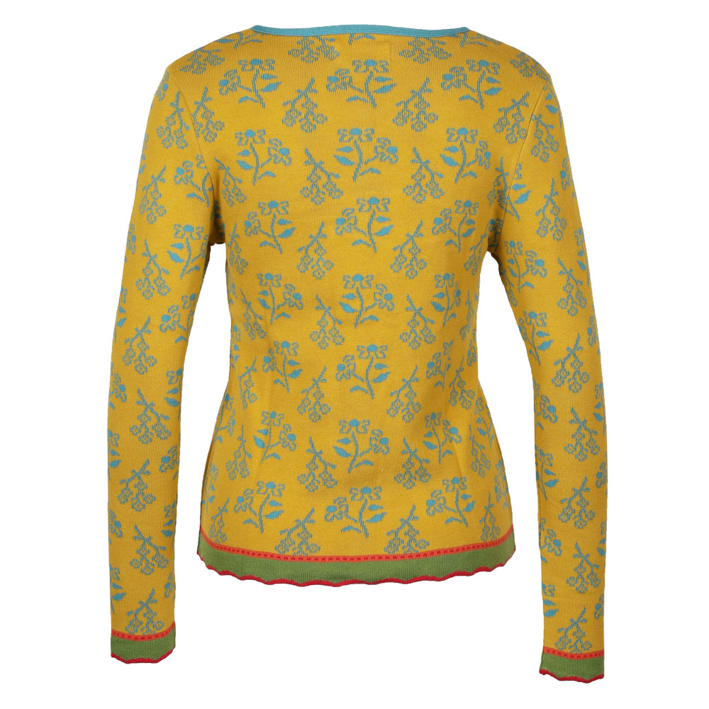 Strickjacke Mara messing|türkis